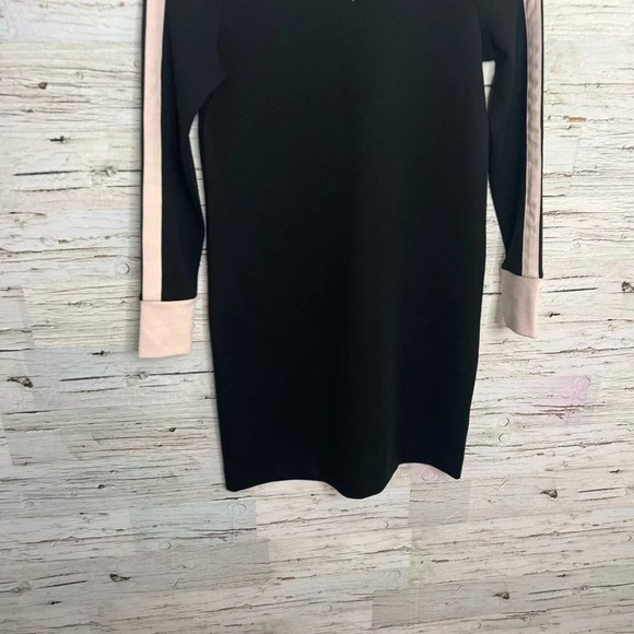 J crew size 0 long sleeve  pink black wool blend dress - Picture 2 of 10